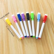 1 Pza Pizarra blanca de doble cara no magnética, pizarra blanca borrable y escribible, con bolígrafo, borrador, borde de 7 colores, tamaño A4 para dejar mensajes importantes en la oficina