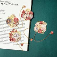 1/4pcs Creative Rose Clock Bookmark Rose Clock Elements Reading Accessories For Fiction Fans Birthday Gift For Girls - one-size - View 2