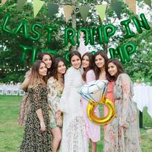 LaVenty Last Romp In The Swamp Banner Balloons Swamp Bachelorette Party Decorations Funny Bridal Shower Party Decor Bachelorette Decorations - Green - View 3