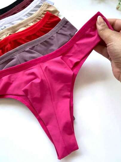 Kit 5 Calcinha Tanga Fio Duplo Dental pro Dia a DiaConfortável Empina o Bumbum Microfibra Qualidade Promoção