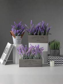 10pcs Artificial Lavender Flowers Bouquet, Purple Fake Plastic Lavender Flowers For Wedding Decor, Tabletop Centerpiece, DIY, Christmas, Spring Home Decor