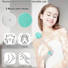 2-In-1 Silicone Body Scrubber: Portable Back Brush With 3 Cleaning Levels – Deep Exfoliating Shower Tool For Gentle & Thorough Clean, Must-Have Bath Accessory - 綠色 - 查看 3