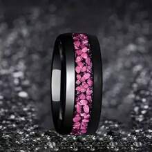 Beautiful And Luxurious Blue And White Motifs Embellished With Stainless Steel Men's Wedding Engagement Ring, The Best Holiday Gift For A Loved One