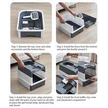 Cat Litter Box Self Cleaning Large Cat Pan Drawer Anti-Splashing Cat Potty Tray - Large Cat Litter Box - View 7