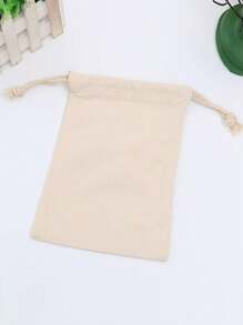 10pcs/Set Fashion Solid Color Tote Bag, Beige Reusable Canvas Foldable Shopping Bag, Unisex Travel Handbag, Large Capacity, Convenient, Suitable For Girls, Female College Students, Office Ladies, Great For Work, Back To School, Middle School, High School, University, Vacation