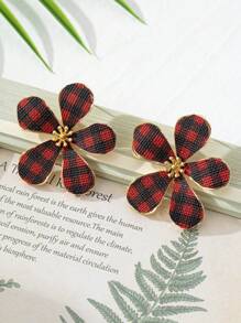 1 Paar plüschige Leoparden-Blumen Ohrringe, modisches, zierliches, einzigartiges Design, personalisierbar, vielseitig für täglichen Gebrauch und Tragen, Herbst/Winter