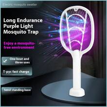 Electric Mosquito Swatter USB Household Electronic Mosquito Killer Rechargeable Mosquito Swatter Electric Shock Mosquito Killer Fly Swatter Mata Moscas Bug Zapper,500mAh