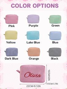 Custom Makeup Bag, Bridal Shower Gift, Personalized Bridesmaid Gifts, Wedding Gift, Travel Toiletry Bag, Cosmetic Bag, Birthday Gift For Her, Personalized Cosmetic Bag, Monogrammed Toiletry Bag Leisure, Basics, Casual, Soft, Unique, Customized, Personalized, Custom, Ideal Gifts For Her, Girlfriend, Her, Boyfriend, Friends, Easy Comfort