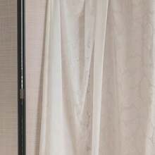 2 Pcs Set, European Minimalist Style Pure White Base Firework Blooming Embroidered Sheer Curtain, Soft Light Filtering, Semi-See-Through, Rod Pocket Installation, Suitable For Living Room, Bedroom, Study, Dining Room, Balcony, Office, Bay Window, Attic And Other Home Decor