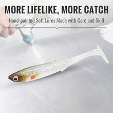 Señuelos Vinilo Pre-Rigged Jig Head Swimbaits Lubina Camarón Suave Cebos Pesca Calidad Agua Dulce Salada - H-2.5 pulgadas, 0.8 onzas, 12 piezas - Ver 7