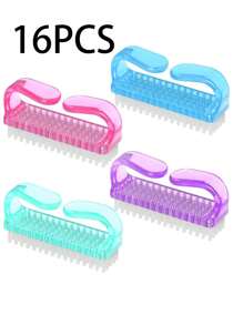 4/6/8/16 Stück ergonomischer Nagelbürstenset für Maniküre und Pediküre - sanfte, unparfümierte Zehen- und Fingernagel-Bürste, Nagelpflegewerkzeug-Set Hygiene-Grundlagen für Damen/Herren Zuhause und Salon
