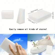 100pcs Blue Magic Melamine Sponge, Suitable For Cleaning Bedroom, Kitchen, Car, Clothes, Furniture, Office, Kitchen, Bathroom