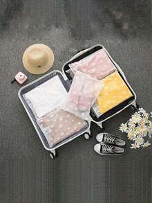 10/5/1pc Set Of Multi-Pattern Frosted Zipper Storage Bags, Reusable Transparent Clothes Packing Bags, Underwear Storage Bags, Portable Travel Storage Bags Home Bedroom Clothes Storage Organizer Closet Organization And Storage Bag For School School Accessories School Stuff - View 5