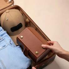 1pc Folding Travel Sunglasses Case, Fashion Watch Case ,Glasses Bag, Glasses Storage Box, Foldable Glasses Case,School Glasses Storage Box Glasses Case Holder Organizer Storage Eyeglass Case Protective Case Glasses Bag Sunglasses Pouch For Travel Vacation Cruise Summer Holiday Travelling Bag Travel Stuff Essentials For College Dorm Home School Hotal Travel Kit - Multicolor - View 7