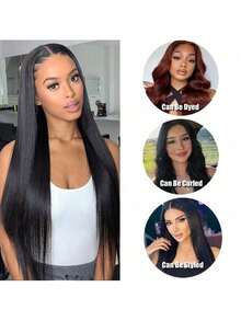 Straight Bundles Human Hair 24 26 28 Inch Brazilian Straight Hair Bundles 100% Unprocessed Virgin Hair Weave Bundles Human Hair Extensions For Women Hair Bundles Natural Color - Natural Black - View 7