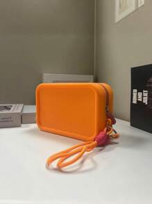 Nuevo neceser de silicona de gran capacidad, portátil, impermeable para viajes. Ideal para almacenar joyas, maquillaje, resistente a la presión y no deformable. También se puede usar como portapassaporte, cartera. Apropiado para salidas, hogar. Gran regalo para amigos, compañeros de clase, madres, novias.