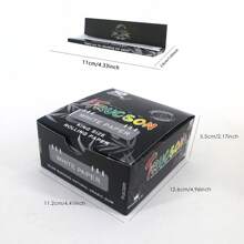 50 Pieces/Box Of Cigarette Paper, 32 Pieces Of 110mm Black Pre-Roll Paper/Book Handmade Roll Paper Accessories, Ultra-Thin Slow Burning Roll Paper With Tips, Suitable For Christmas Gifts, Halloween Gifts, Valentine's Day Gifts, New Year Gift Parties And Holiday Supplies, Easy To Carry