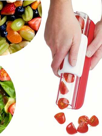 1 st, körsbärstomatskärare, druvskärare, multifunktionell druvskärare, liten fruktskärare, druvkökstillbehör, tårtdekorationsverktyg, fruktskärare, köksredskap Kökstillbehör