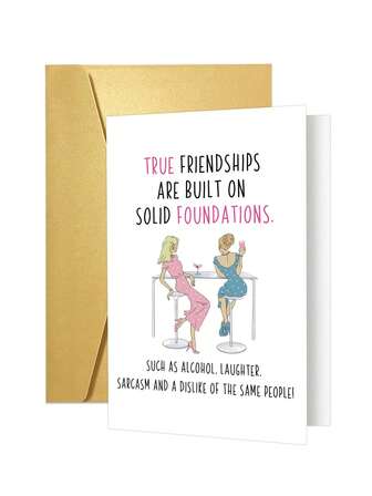 1st roligt bästa vän födelsedagskort för henne, humoristiskt vänskapskort för kvinnlig vän, födelsedagskort för bästis BFF själsfrände, sann vänskap ogillar samma människor