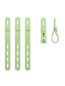 弹性硅胶扎带可重复使用扎带多用途扎带适用于耳机线、手机充电线、各种家用数据线、其他线缆整理适用于家庭办公室、学生返校旅行必需品