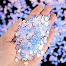 Shiny Shell Under The Sea Iridescent Purple Confetti Size 7mm Nail Sequin For Art Wedding Decoration DIY Handmade Crafts - Multicolor - View 7