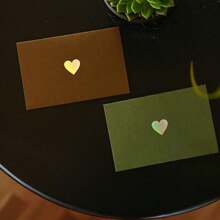 Busta in stile INS, laser e laminatura a caldo, con cuore e perla, carta premium spessa, piccola busta di lusso, materiale per confezione di biglietti, piccola busta