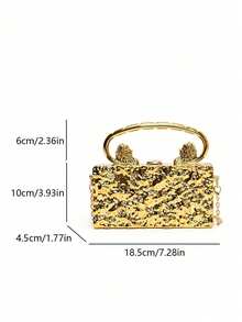 Modische, einfache, hochwertige, leichte Acryl Handtasche, nischendesign mit personalisierter Löwenkopf Dekoration, sehr attraktiv, multifunktional, tägliche Umhängetasche für Damen, geeignet für Dates, Arbeit, Pendeln und Einkaufen.