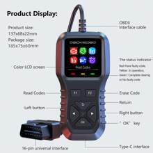 OBDII Scanner Car Diagnostic Tool OBD2 Scanner Vehicle Code Reader Car Fault Code Scanner Engine Fault Code Reader Car Repair Tools