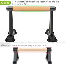 Pushup Stand Parallettes Bars Prup Handstand Calisthenics Equipment For LSit Dip Bar Body Building Strength Training Equipment Home Gym Floor Workout Fitn Exercise - Black-31cmHeight - View 4