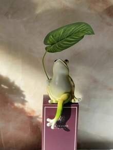 3D Frog Statue Decor, Outdoor Garden Landscape Or Indoor Tabletop Decoration, Resin Animal Aquarium Ornament
