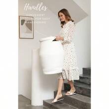 26 X 20 Tall Extra Large Storage Basket With Lid Cotton Rope Storage Baskets Woven Laundry Hamper With Cover Cloth Storage Bin For Clothes Blanket In Living Room All White - AllWhite - View 4