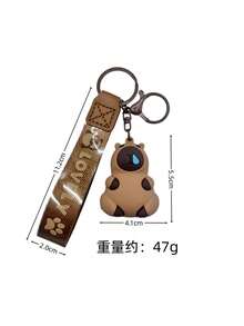 Cartoon New Capybara Series Key Chain Pendant, Children's, Bag Charm, Small Promotional School Car Accessories Cute Goth Y2k Christmas Gift Ideas Bag Lanyards With Id Holder Car Accessories Bag Charms Car Accessories Teacher Friend Sister - Multicolor - View 4