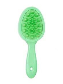 Cepillo desenredante de color caramelo en 1/2 piezas - Cepillo desenredante y cepillo de champú de mango largo con cerdas suaves de silicona para un masaje relajante del cabelludo, perfecto para uso diario en cabello húmedo o seco, adecuado para todo tipo de cabello incluyendo rizado y grueso