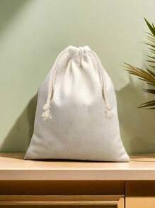 10pcs/Set Fashion Solid Color Tote Bag, Beige Reusable Canvas Foldable Shopping Bag, Unisex Travel Handbag, Large Capacity, Convenient, Suitable For Girls, Female College Students, Office Ladies, Great For Work, Back To School, Middle School, High School, University, Vacation