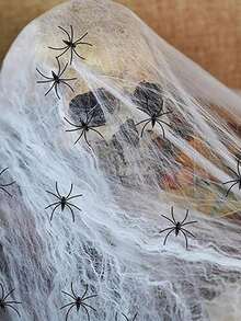 1 túi đồ trang trí Halloween Mạng nhện nhân tạo Siêu co giãn Mạng nhện với Nhện giả Trang trí cảnh tiệc đáng sợ Đạo cụ nhà kinh dị, Giáng sinh - Nhiều màu - Xem 3