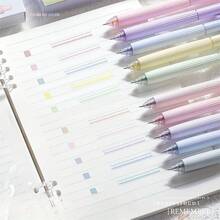 5pcs Simple Macaron Color Ballpoint Pen, Suitable For Office Work, Meeting And Learning Note Taking, Quick Drying Pen For Hand Copying Reports, And Key Marking Ballpoint Pen