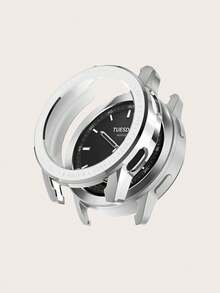 1 غطاء واقي لساعة شياومي ووتش إس 3، من مادة التي بي يو مطلية بالكهرباستاتيكية، تصميم بسيط وعصري، لوحة زمن