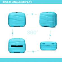 Suitcase 14 20 24 28 Inch Cabin Carry On Check In Lightweight PP Hard Shell Travel Luggage Set TSA Lock Spinner Wheels Single Holiday Business Family - Sky Blue - View 4
