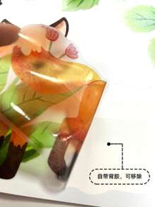 1set 2pcs/1set 3pcs Cartoon Big Tree Animal Wall Stickers, Children Room Decor