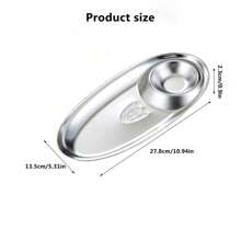 1PC Customized Snack Plate French Fries Elliptical Plate Simple Dip Plate Seasoning Plate