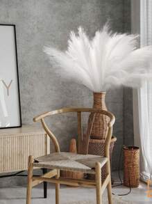 12/24pcs Artificial Reed Grass Boho Decor Faux Pampas Grass Large Tall Fluffy Artificial Fake Flower Bulrush Reed Grass For Vase Filler Farmhouse Home Kitchen Bohemian Decoration, Room, Wedding Party Decor (Black), Valentine Day, Gift Gifts Birthday Graduation