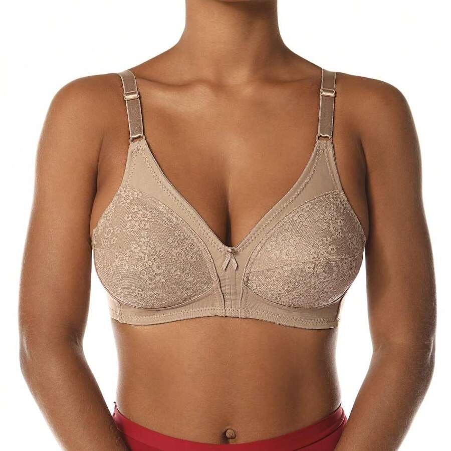 Sutiã Sustentação S/bojo Colonial Demillus Taça B 061383 - Bege - Visão 1