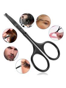 Household Beauty Tools: Small Scissors, Nose Hair Trimmer, Rounded Eyebrow Scissors, Stainless Steel Scissors - And 2pcs Anti-Scratch Double-Headed Nose Hair Trimmer