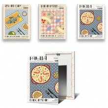 1 件/3 件墙面艺术海报复古咖啡香蕉船寿司拉面复古韩国美食海报精美客厅酒吧美学装饰墙面装饰无框/有框帆布艺术厨房装饰 - 彩色 - 查看 56