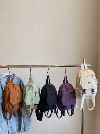 Women's Fashionable Convertible Shoulder Bag & Chest Bag - Adjustable Strap, Multiple Zipper Pockets, Durable Fabric, Suitable For Travel & Daily Use, Versatile Backpack, Casual Style, Perfectly Matching With Backpack Accessories, School Backpack Back To School Essentials