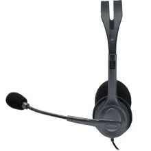 Logitech Auriculares H111 Sonido estéreo Llamadas en tiempo real Ligeros y cómodos Micrófono con cancelación de ruido Micrófono ajustable Jack de una sola línea de 3,5 mm