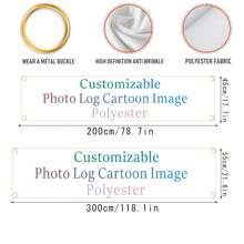 1pc2d Can Be Customized Photo Logo Cartoon Animation Flag Banner Durable Machine Washable Metal Buckle Polyester Material Can Be DIY Drawing Multifunctional Background Universal For Many Festivals