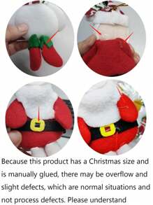 1/4pcs Christmas Fabric Hanging Ornament Mini Dolls Pendant Christmas Tree Decorations Party Holiday Decor Small Gift,Christmas