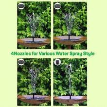 1pc Round Solar Powered Fountain, Outdoor Birdpath Water Fountain, Floating Garden Fountain Water Pump, Suitable For Spring, Summer, Fall, No Battery Required, Works Under Sunlight