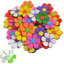 Adesivi per fiori in schiuma vibranti, di vari colori, superficie opaca, fiori in gomma autoadesivi, adatti per progetti fai-da-te e artistici, pannelli decorativi ed esplorazione creativa, adesivi per pareti con fiori, kit fai-da-te per cornici foto